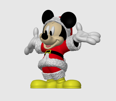 ams - mickey mouse christmas remixed by dalet11 art sculptures cartoon 3d print model - Mito3D