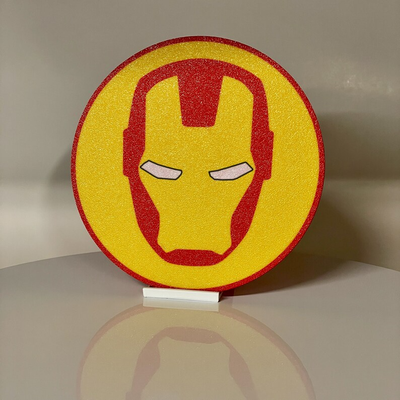 coaster - iron man by average3dprints household decor ironman iron-man marvel avengers 3d print model - Mito3D