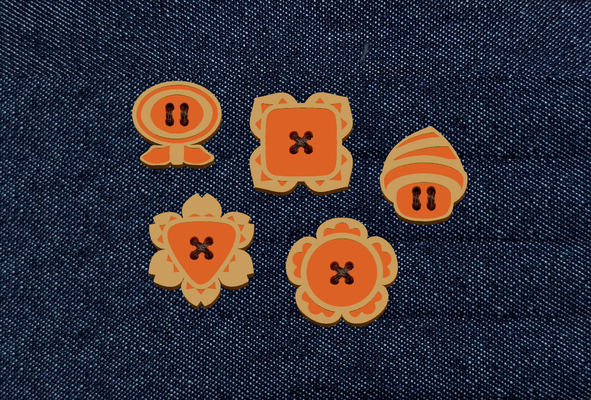 sewing buttons collection 2 by alexis fashion models sewingmachine hobby button mario wonder super flower creative 3d print model - Mito3D