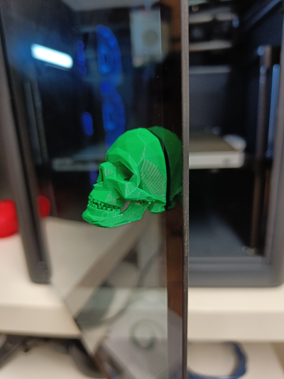 bambulab door handle lowpoly skull remixed by heyho-letsgo 3d printer accessories 3d print model - Mito3D