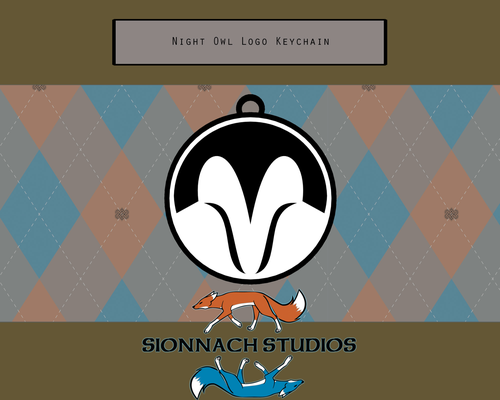 star wars night owl logo keychain by sionnachstudios art 2d bo-katan 3d print model - Mito3D