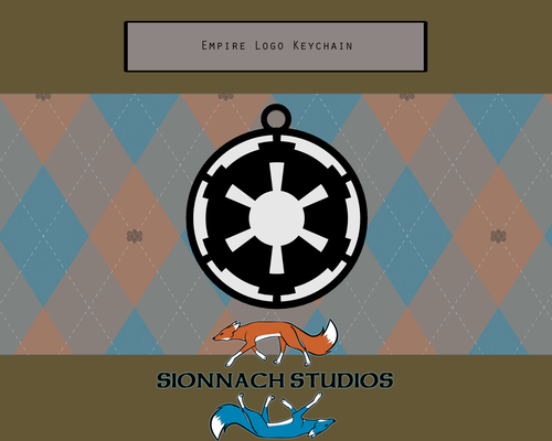 star wars empire logo keychain by sionnachstudios art 2d 3d print model - Mito3D