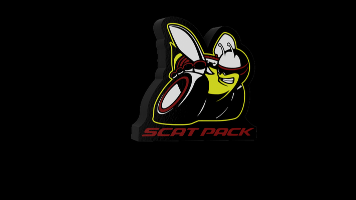 scatpack leuchtkasten by whitedevil56 kunst zeichen logos ausweichen ladegerät herausforderer superbee scat biene mopar rt 3d print model - Mito3D