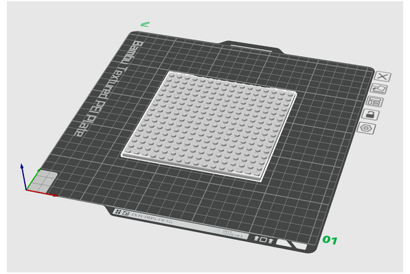 base lego 127x127mm 16 points by sortie 3d impression jouets jeux classique brique 3d print model - Mito3D