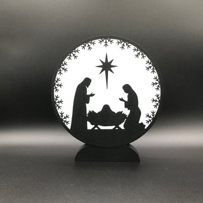 pres pio nativity scene lightbox led lamp by office3d art models presepio christmas natal samelayer 3d print model - Mito3D