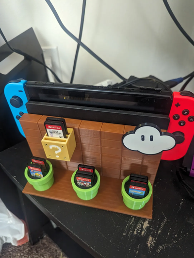 mario switch dock - original system by k2thestank hobby & diy electronics nintendo cover 3d print model - Mito3D