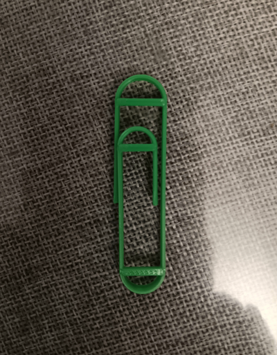 engineered paperclip works in plastic by jerry-palmer household office paper clip 3d print model - Mito3D