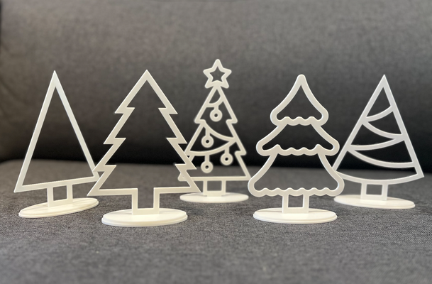 standing christmas tree silhouette decorations by lindnjoe household decor christmast christmasdecoration christmasdecorations christmastree 3d print model - Mito3D