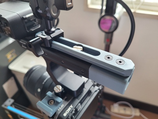 sony fx3 fx30 xlr extension manipuler nato rails by leoax19980 outils gadgets caméra cinéma cinématographie fx 3d print model - Mito3D