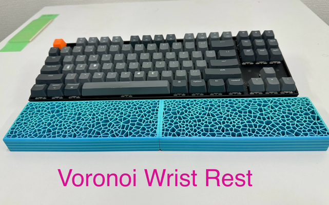 voronoi handgelenk ausruhen tastatur by niltsh haushalt büro handgelenkauflage 3d print model - Mito3D