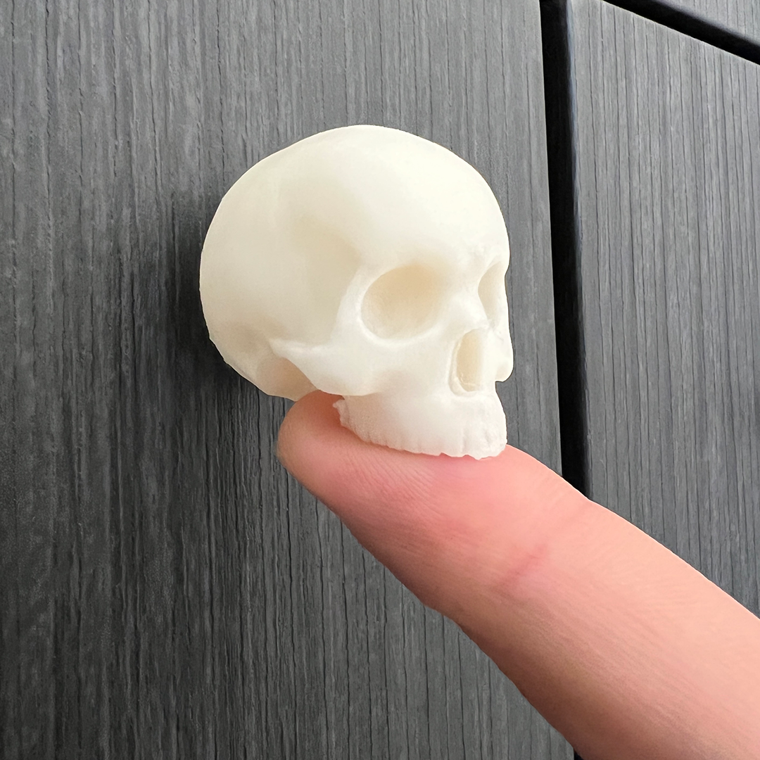 yorick crânio botão by asphalt3d casa decoração lidar aldeia 3D print model - Mito3D