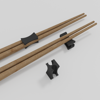 minimal chopstick cuff holder rest by asphalt3d household house models chopstickholder chopstickrest 3d print model - Mito3D