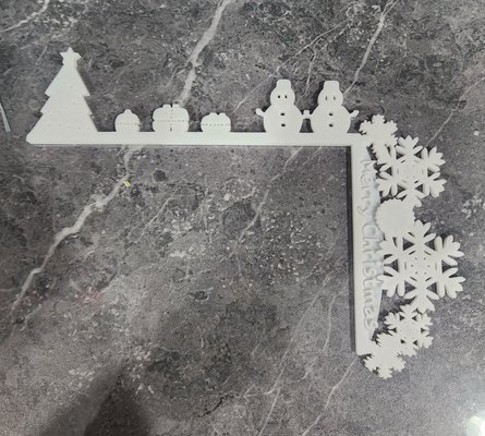 christmas door corner by spstudio household festivities doorcorner snowman snow tree ornament walldecor wall decor 3d print model - Mito3D