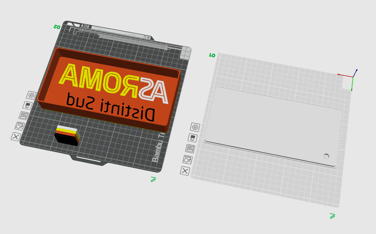 as roma lightbox 230mm x 110mm 30mm 4 colore by stampa 3d arte segni loghi totti astro colosseo 3D print model - Mito3D