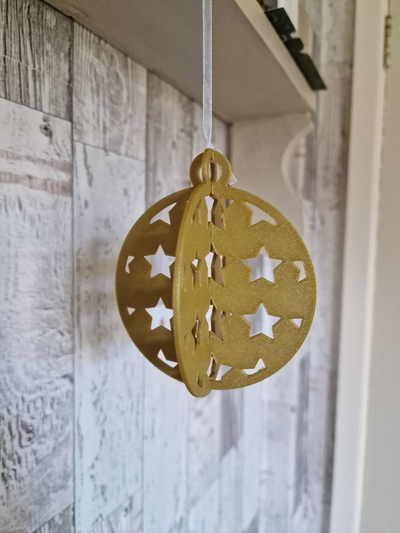 star bauble 3d decoration by 3domsculpts household festivities xmas decor season noel santa glitter cute home 3d print model - Mito3D
