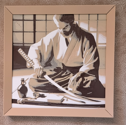 iaido alunno oli spada by ochiburi arte 2d tonalità fucina 3d print model - Mito3D