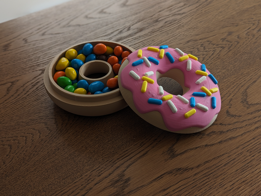 donut bonbons boîte by marc elbichon ménage maison modèles bol boite 3d print model - Mito3D