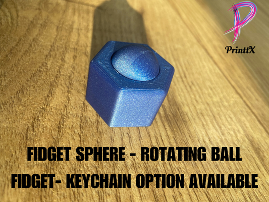 fidget sphere - rotating ball toy by printtx toys & games fidgettoy fidgettoys fidgetsphere fidgetball keychain keychainfidget fidgetkeychain fidgetkeyring 3d print model - Mito3D