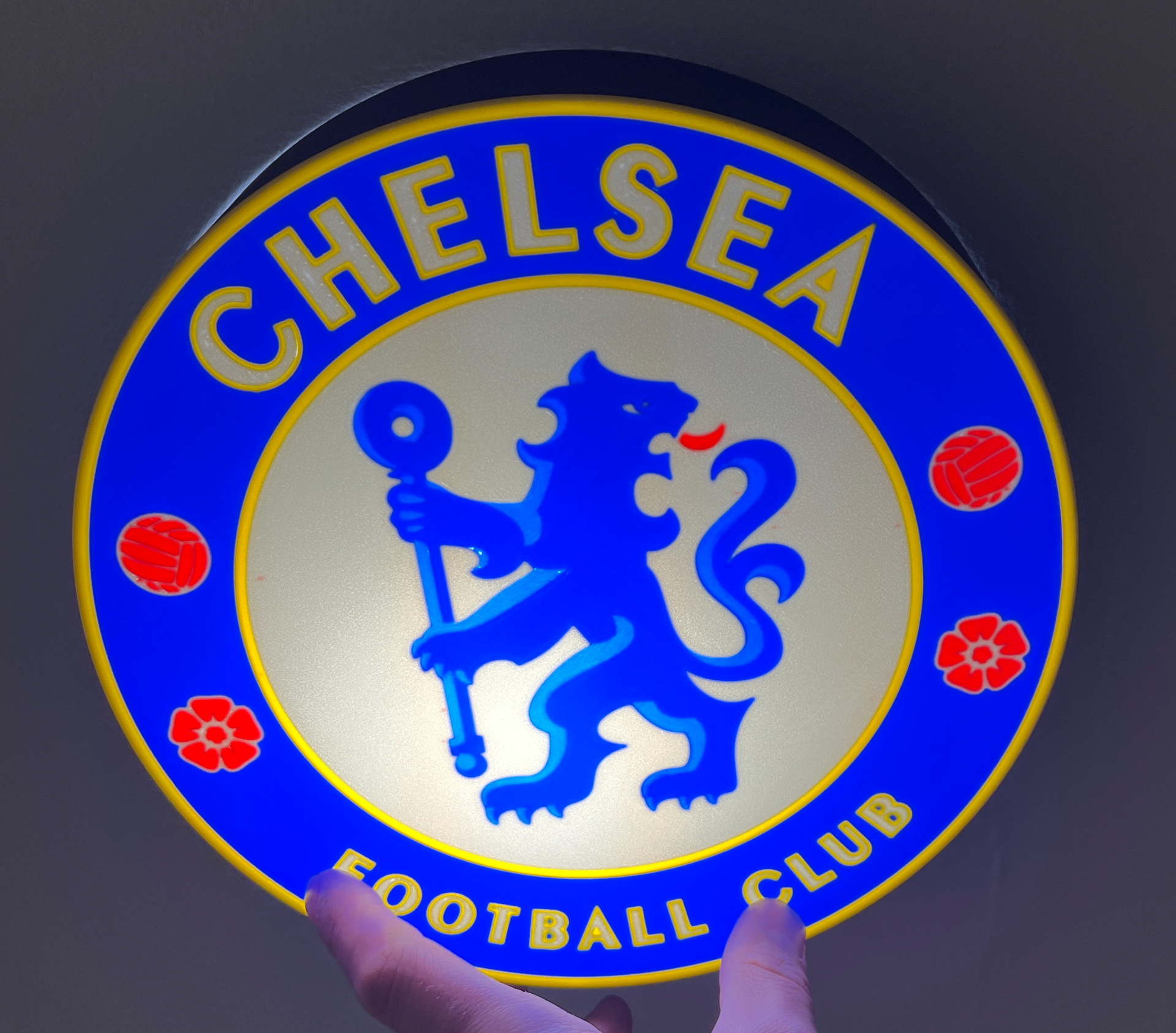 chelsea logo light box by wetts-11 art signs & logos soccer premier league football club lightbox 3D print model - Mito3D