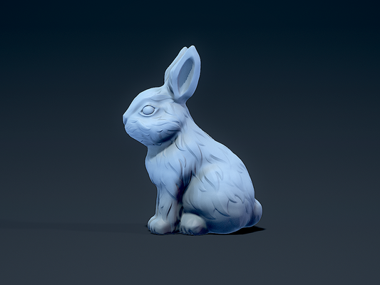 rabbit by minishev miniatures animals 3d print model - Mito3D