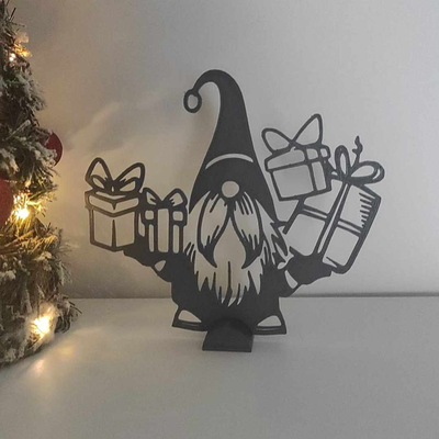 gnome gifts by satisartes art 2d christmas 2023 decoration decor homedecor 3d print model - Mito3D