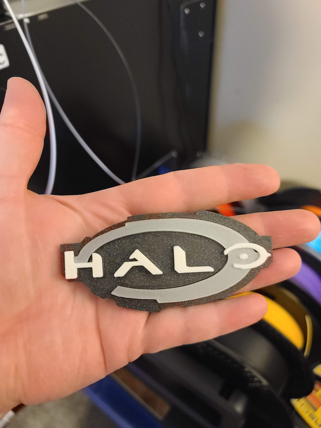 aureola insignia gpu apoyo tubo subida compatible by dakjones82 arte señales logos maestro jefe pc juego azar gráficos tarjeta caso funda personalizado habitación 3D print model - Mito3D