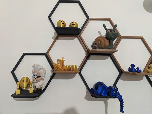 anzeige regal mauer neu gemischt by dalet11 haushalt dekor hexagon wandhalterung 3d print model - Mito3D