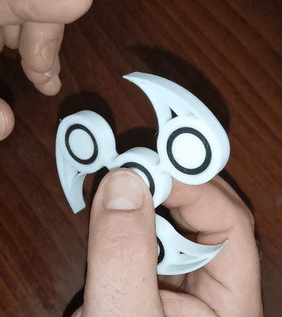multicolor fidget spinner 3d printed bearings by bt3d printing toys & games toy fidgetspinner contest spinning 3d print model - Mito3D