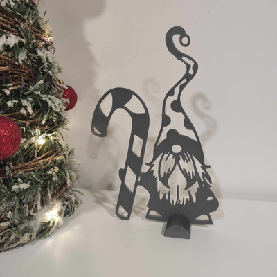 gnome cane by satisartes art 2d christmas 2023 decor decoration homedecor 3d print model - Mito3D