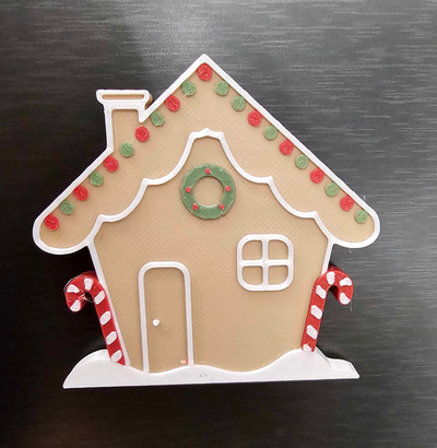 gingerbread house magnet by sylosis3d household decor christmas tree 3d print model - Mito3D