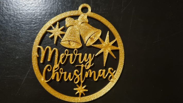weihnachten ornament glocken by herr jay haushalt feierlichkeiten weihnachtsdekorationen fröhlich anhänger 3d print model - Mito3D