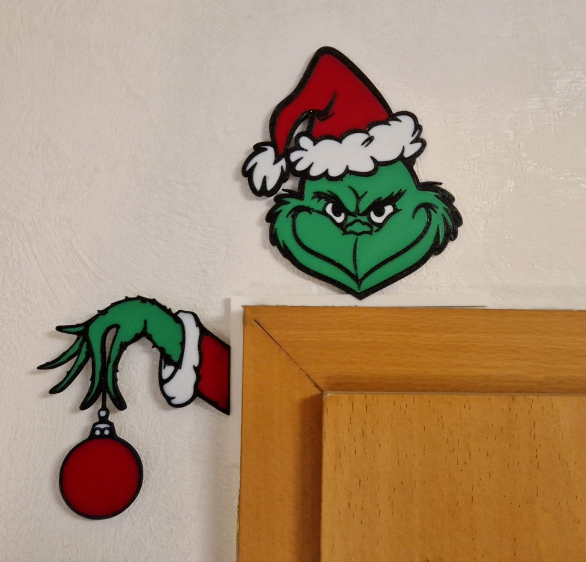 kapı köşe grinch by dennisv sanat 2d noel köşesi weihnachten deko 3D print model - Mito3D