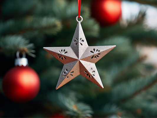 noel ağaç star süs by alexis ev halkı şenlikler toplamak dekorasyonlar baba kar tanesi madde 3d print model - Mito3D