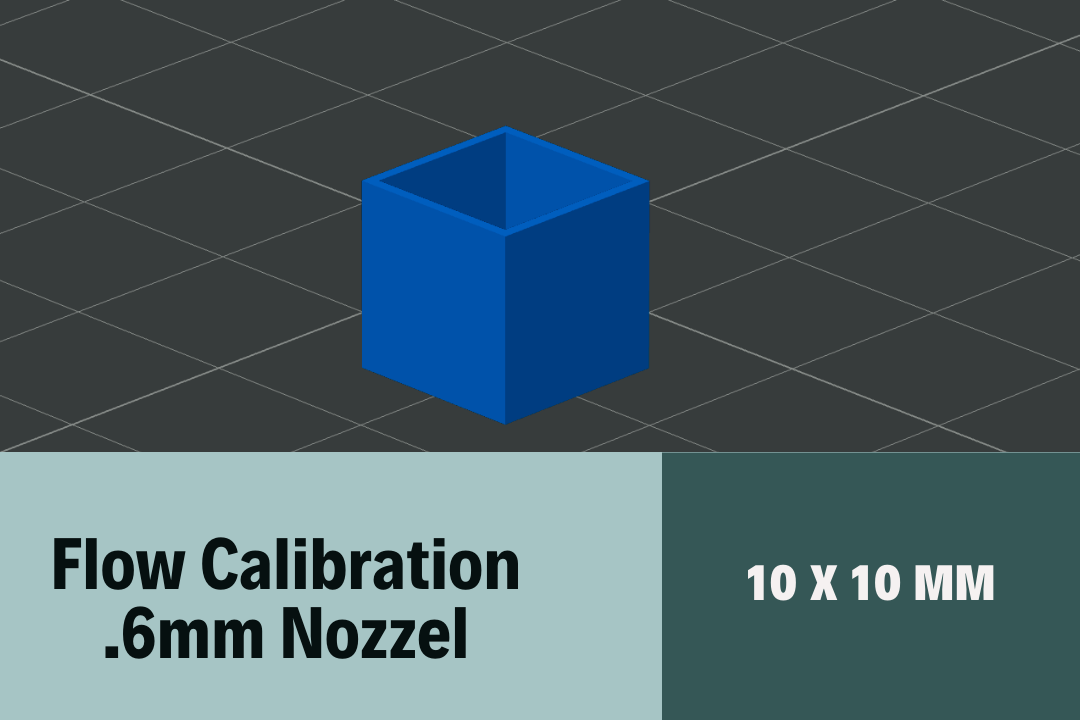 fluir calibración 6mm boquilla by modelos 3d impresora prueba cali cubo rápido capa adhesión 3D print model - Mito3D