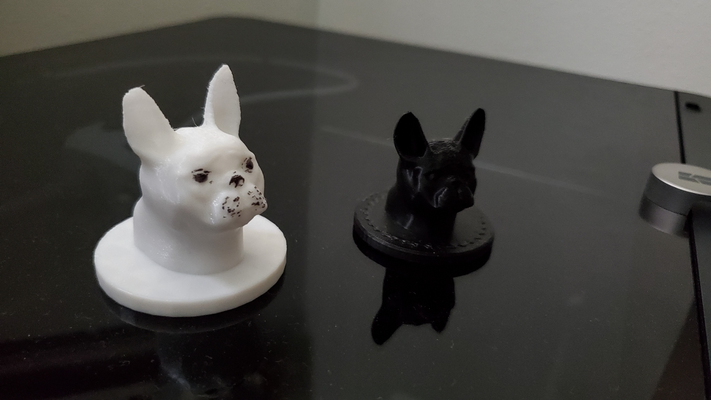 francés buldog cabeza by mariu5 miniaturas animales gabacho perro 3d print model - Mito3D