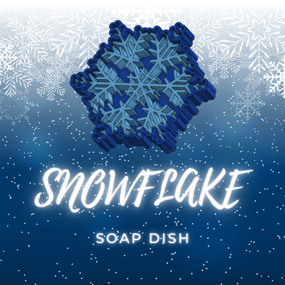 navidad copo nieve jabón plato by zumbido casa decoración baño snow invierno artilugio 3d print model - Mito3D