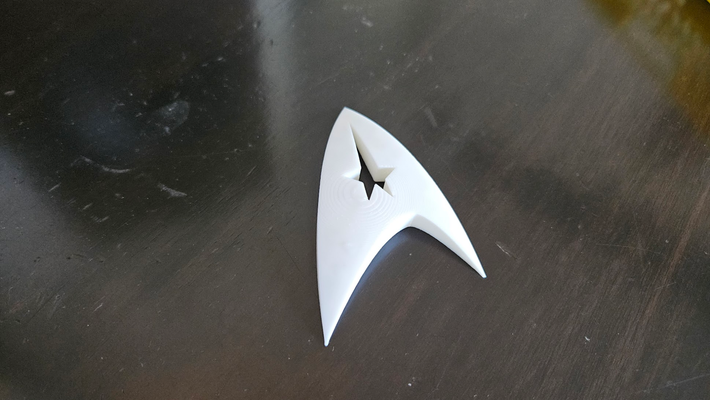 starfleet 3d logo by thebaseddoge miniatures star trek fleet 3d print model - Mito3D