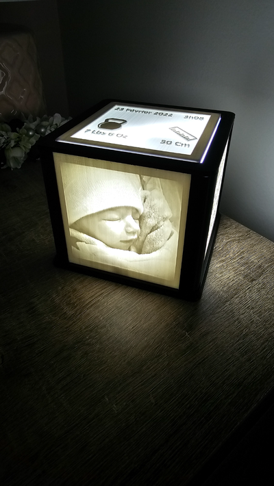 lithophane boîte by carte pourboire art modèles litho 3d print model - Mito3D