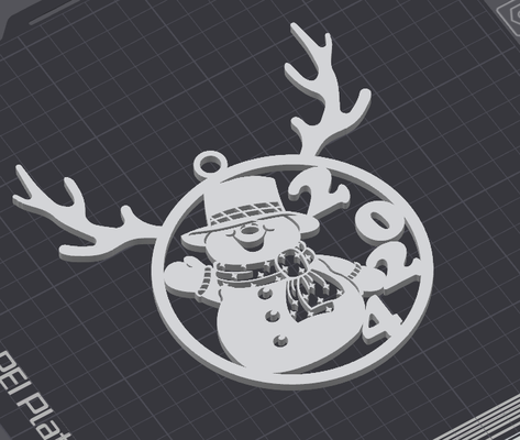 kardan adam süs ağaç by kenprint3d ev halkı dekor noel top toplar 3d print model - Mito3D