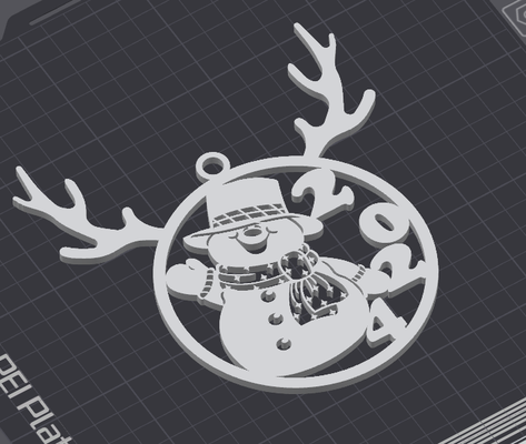 schneemann ornament baum by kenprint3d haushalt dekor weihnachten ball bälle 3d print model - Mito3D