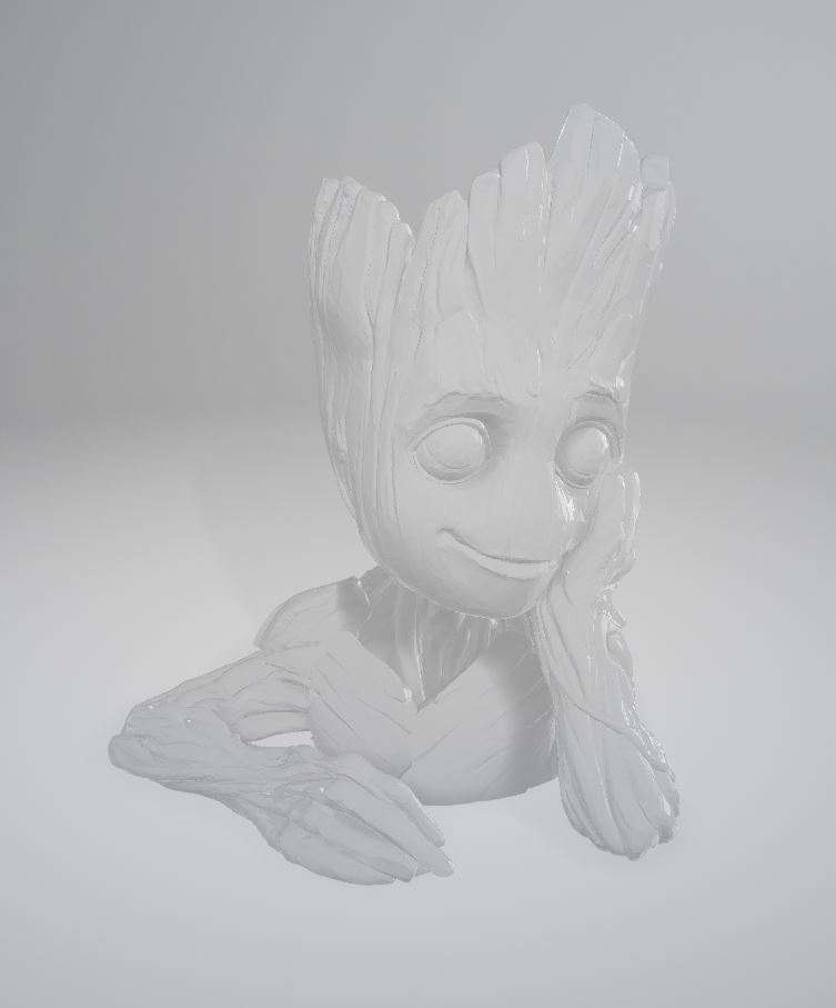 groot pot by wolfel household decor 3D print model - Mito3D