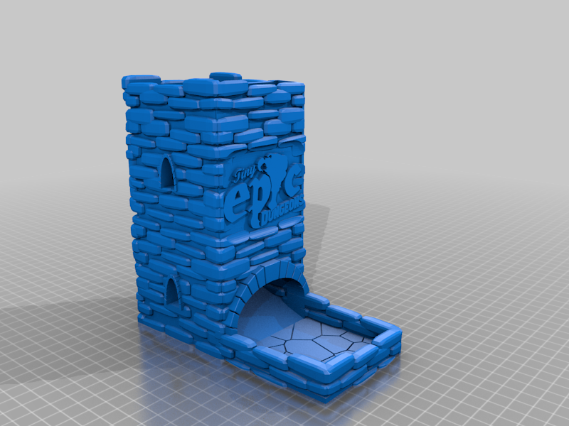 klein epos dungeons würfel turm by phantasie schmiede 3d spielzeuge spiele dicetower printinplace tinyepic tinyepicdungeons 3D print model - Mito3D