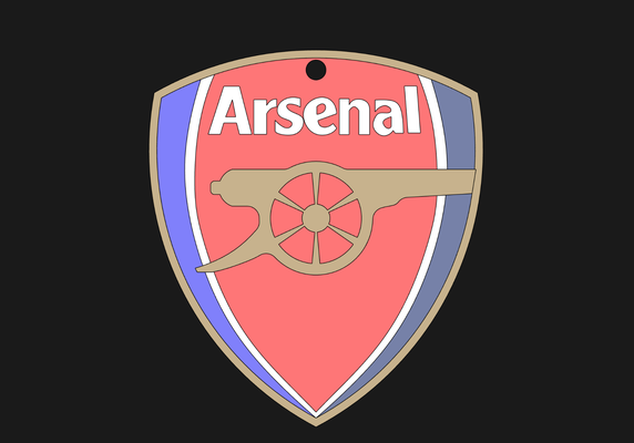 arsenal fc wall mounted plaque by ghengisahn art signs & logos football england sports 3d print model - Mito3D