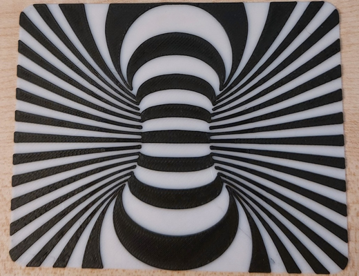 3d eyelet oese illusion by peter jakob arte modelli effect effekt modell model illusione ottico 3d print model - Mito3D