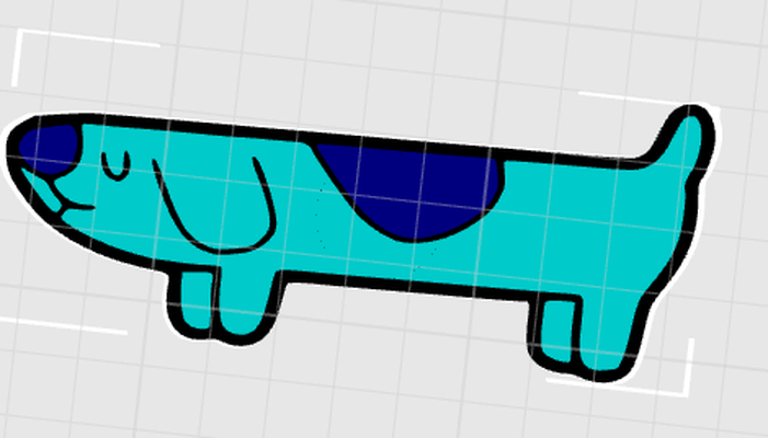 bluey long dog by tgb3d art 2d 3d print model - Mito3D