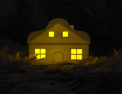 house v4 by hroshiprint casa decoración ciudad ligero navidad 3d print model - Mito3D