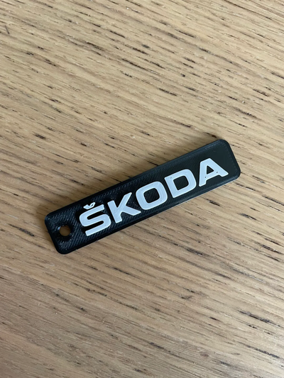 vieux skoda logo porte clés by johny3d art 2d octavia 3d print model - Mito3D