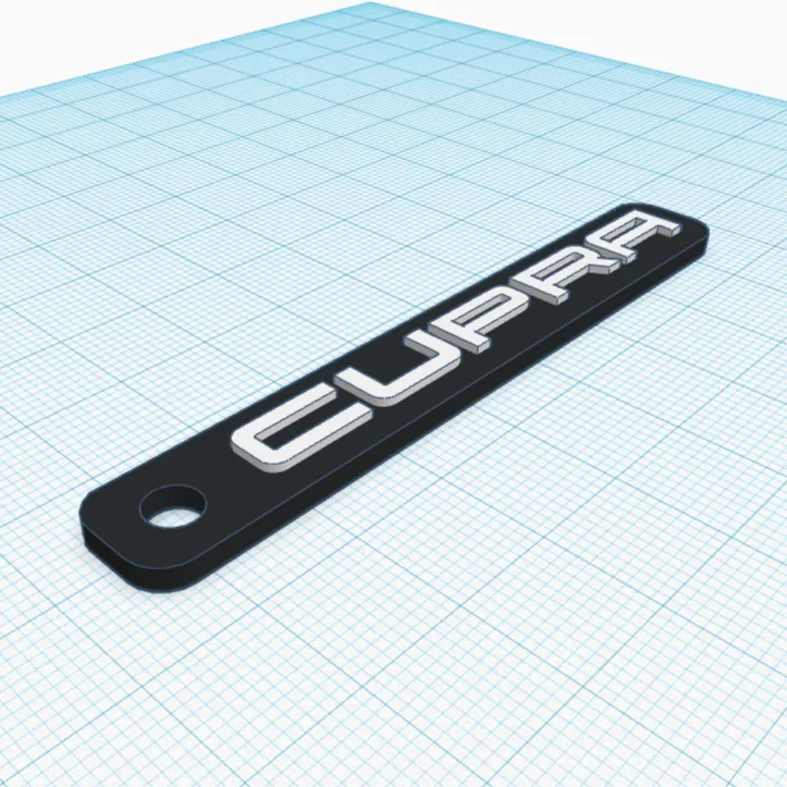 cupra logo portachiavi by johny3d arte 2d 3D print model - Mito3D