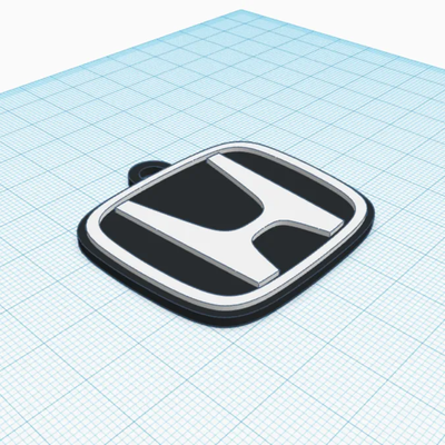 honda logo porte clés by johny3d art 2d civic 3d print model - Mito3D