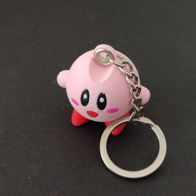 kirby keychain ams mmu by drodfro fashion jewelry nintendo multimaterial multicolor 3d print model - Mito3D